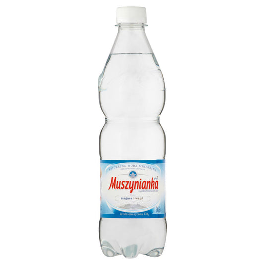 Muszynianka plus Naturalna woda mineralna wysokozmineralizowana średnionasycona CO2 0,6 l